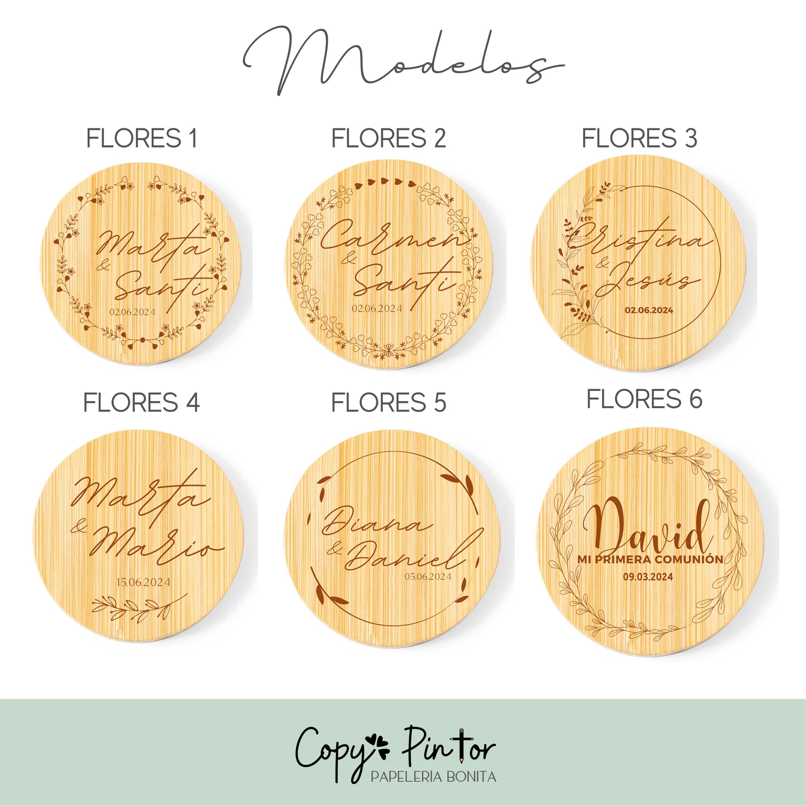 «ABRIDOR IMANTADO DE MADERA PERSONALIZADO «»Detalle eventos + cantidades»20-50 - Imagen 5